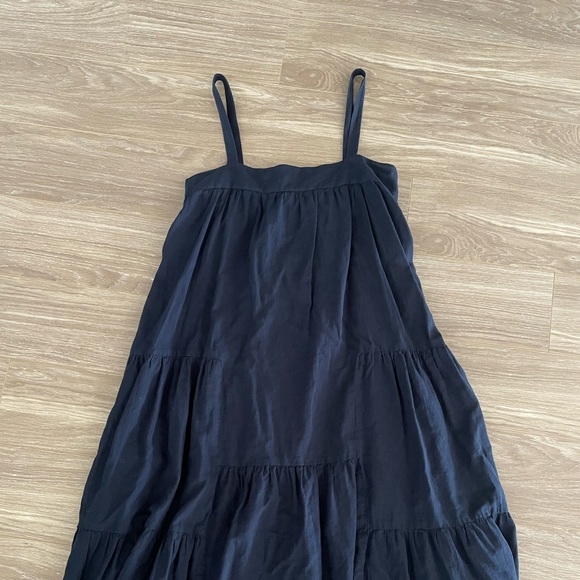 Jenni Kayne Summer Dress Navy Sz S Cotton Linen - Picture 4 of 13